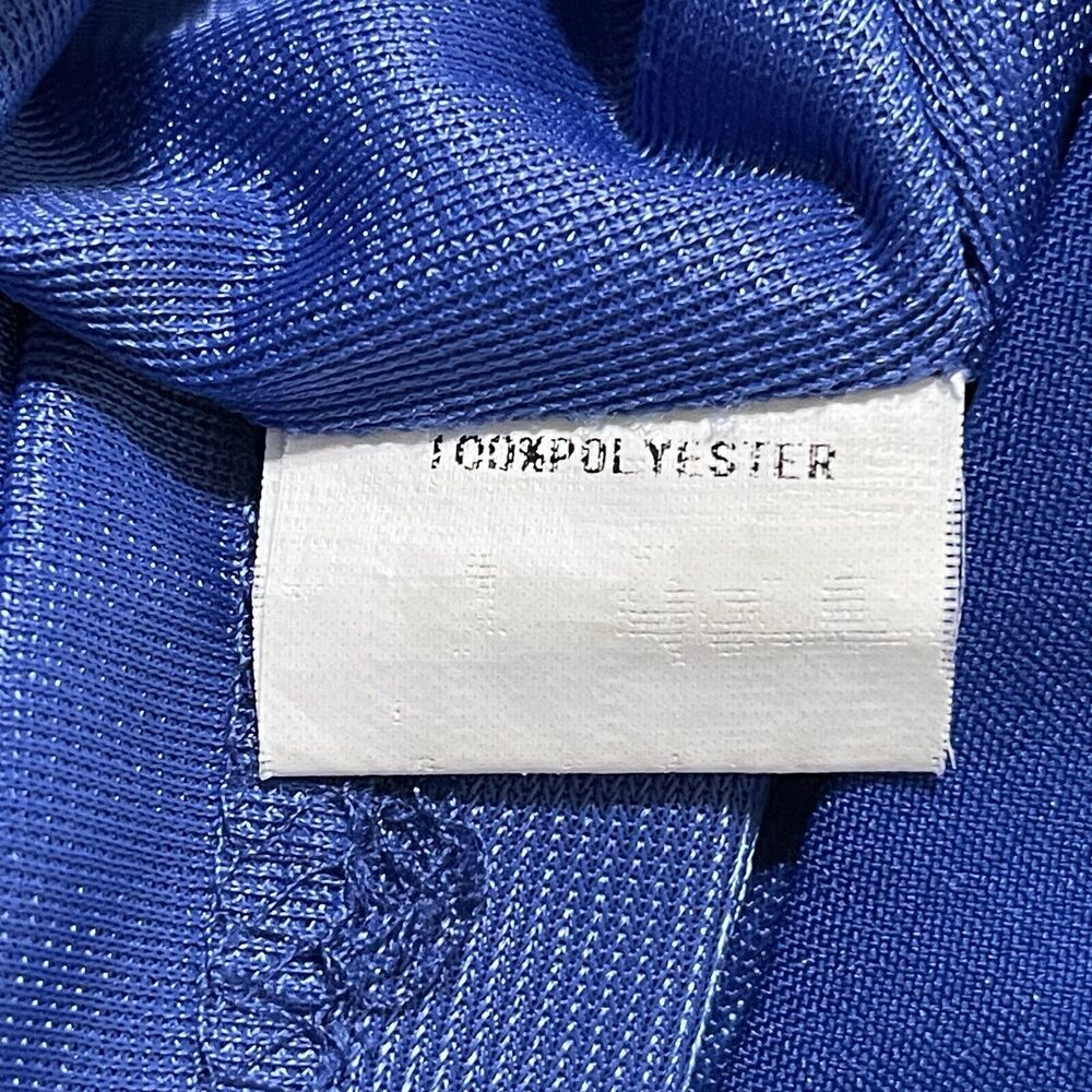 Mini Dress Womens Medium Royal Blue Flutter Gathered Sleeve Round Neck Belt - Picture 9 of 9